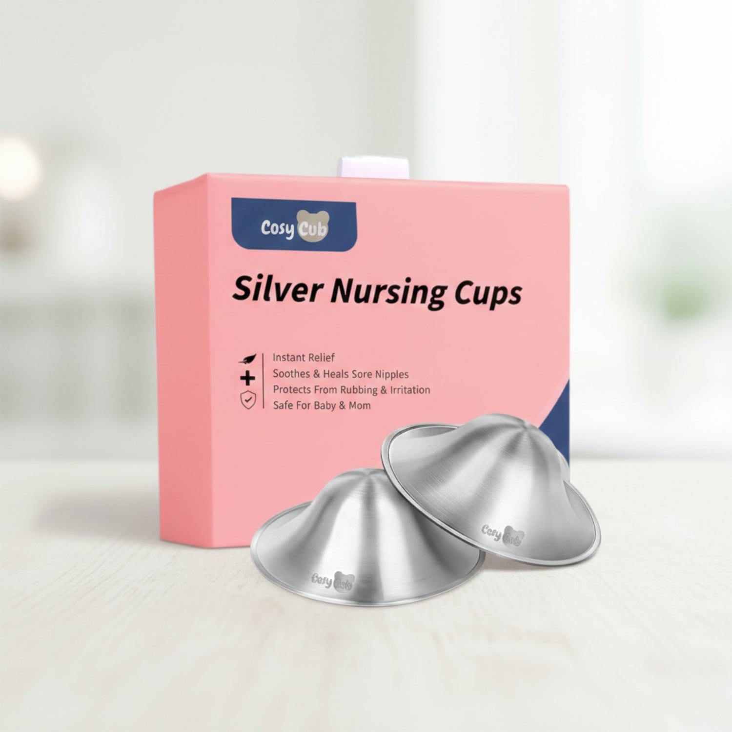 Pure Silver Nursing Cups